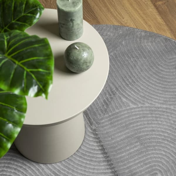 vidaXL IZA Matto, Matala, Harmaa, Ø 80 cm