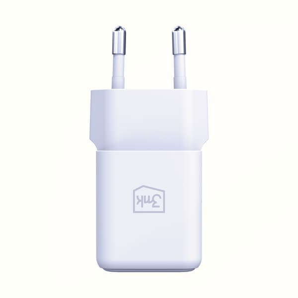 Tilbehør -3mk Hyper GaN Oplader 20W QC4+ PD PPS USB 1A1C Hvid EU