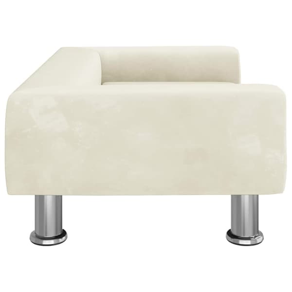 vidaXL Hundbädd, Kräm, 70x45x26,5 cm, Sammet