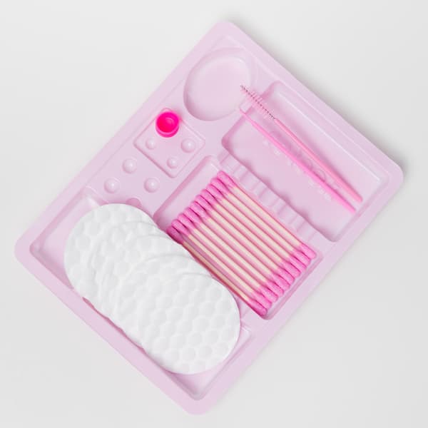 Behandlingsbrickor roteck rosa för permanent makeup