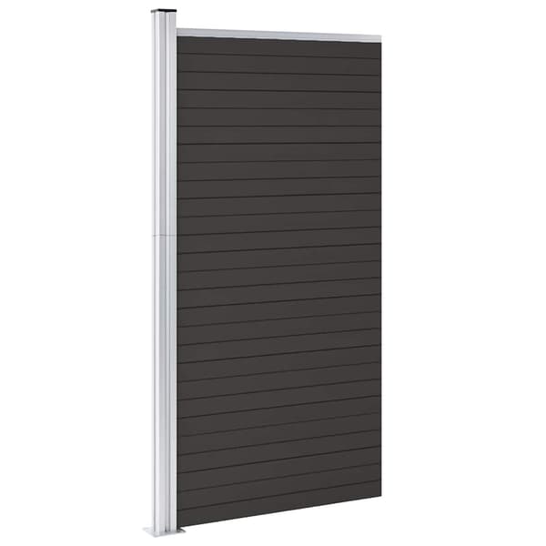 vidaXL WPC-staketpanel 95x186 cm svart