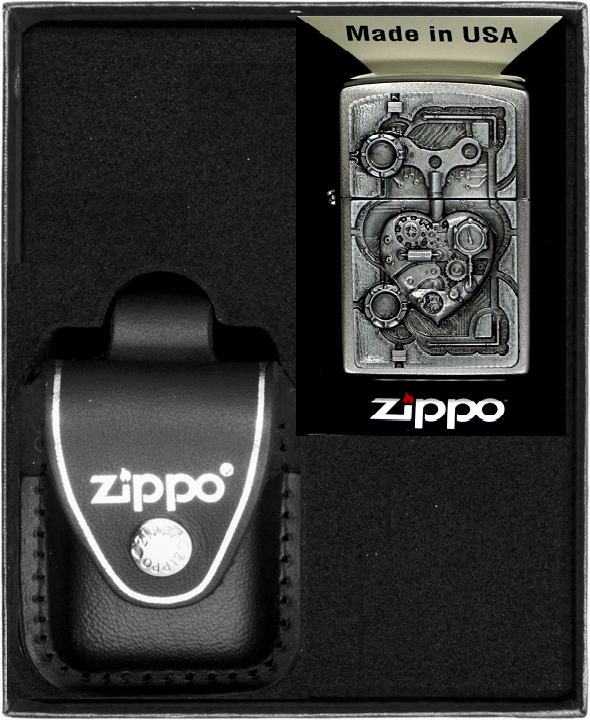 ZIPPO Lighter STEAMPUNKT HEART Gavesæt nr. 3