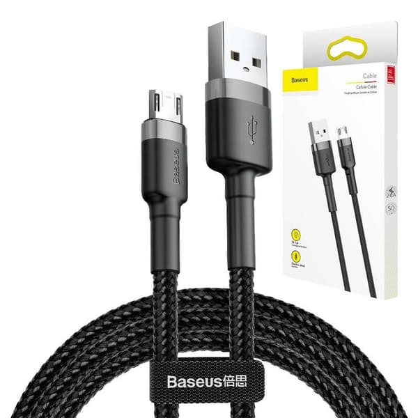 Baseus Cafule USB till Micro USB-kabel 1.5A 2m (grå-svart)