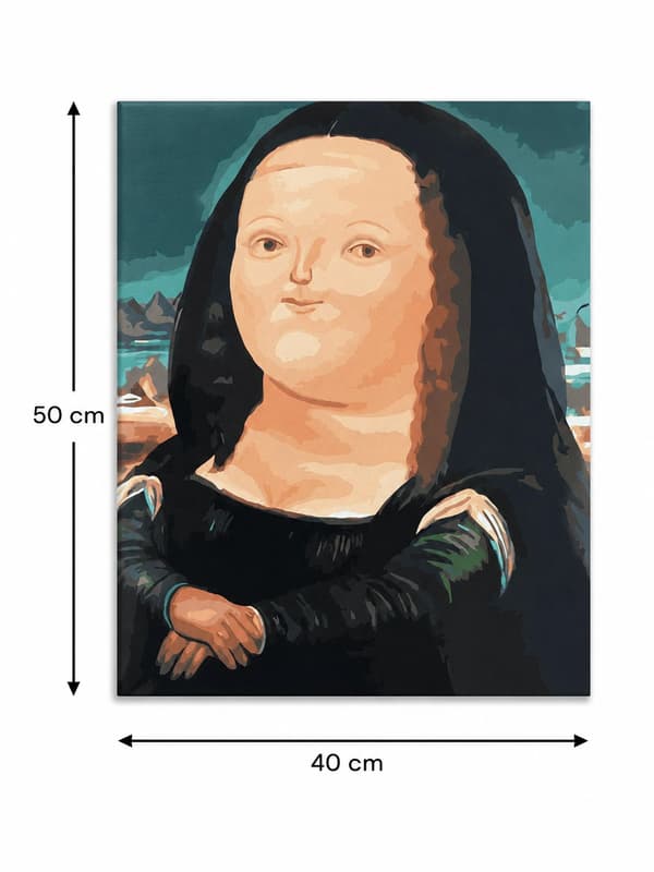Maleri efter tal med ramme Billeder til maleri - Tykke Mona Lisa 40x50 cm