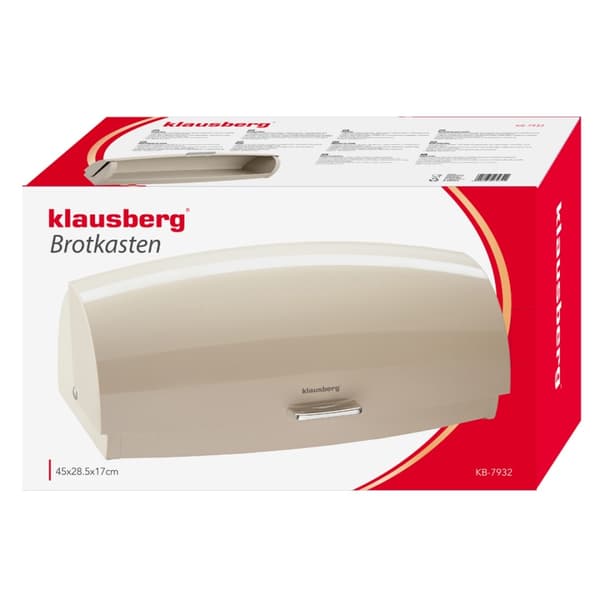 Brødkasse, stålbeholder til brød, KLAUSBERG KB-7932