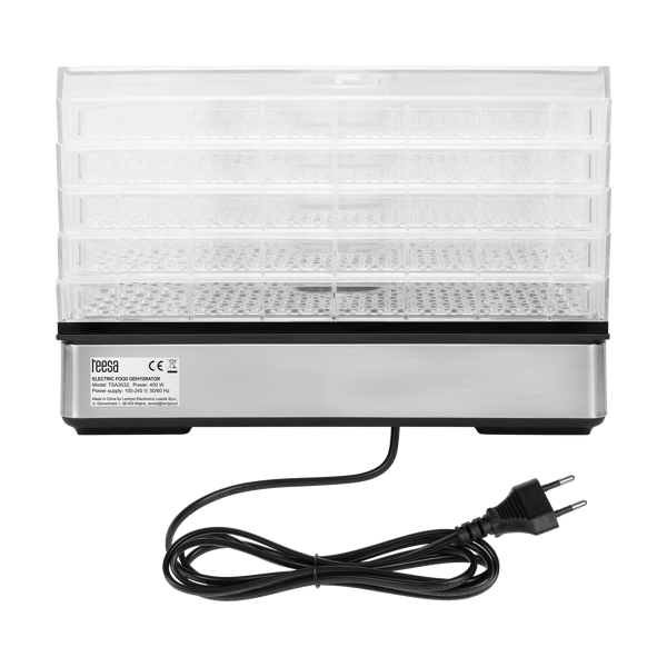 Teesa frukt- och grönsakstorkare 400W 5 brickor display termocirculation