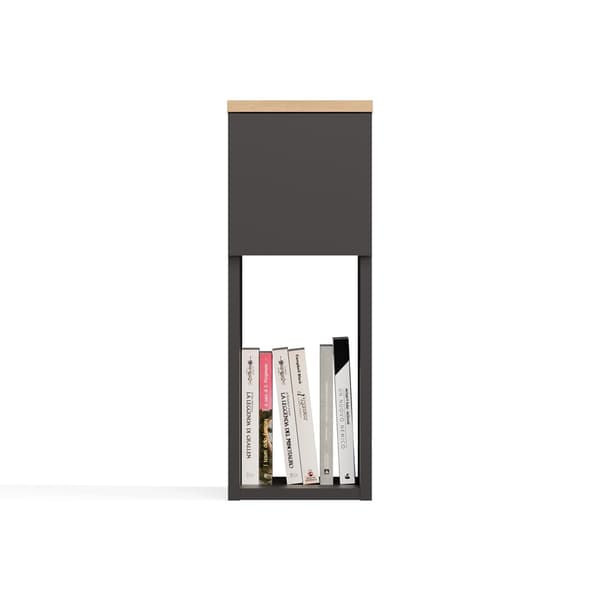 GALAX 20 1S ANTRACIT ARTISAN SÄNGBORD MED LÅDA SOVRUM