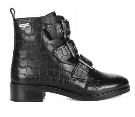 PEPE JEANS BOWIE TOP DAMESKO SORT LÆDER 36 AWE