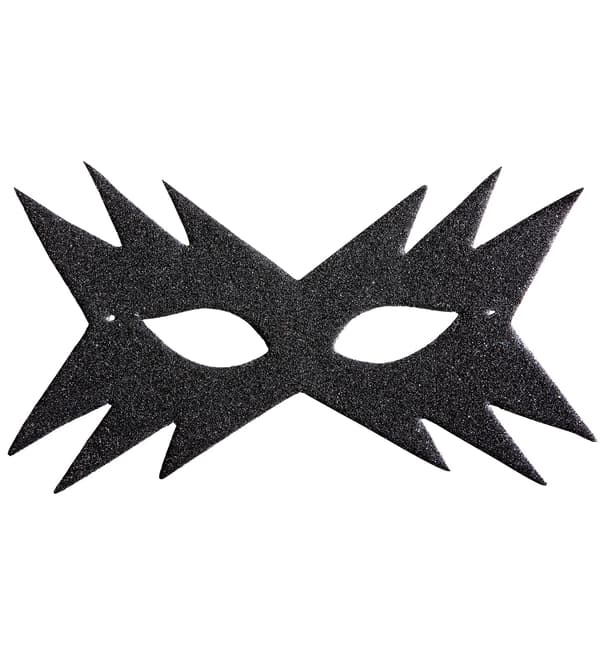 Sort venetiansk maske stjerne glitter karnevalsbal