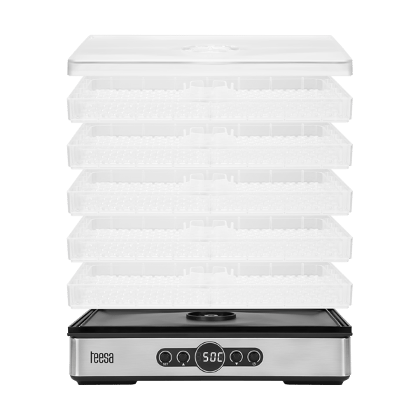 Teesa frukt- och grönsakstorkare 400W 5 brickor display termocirculation