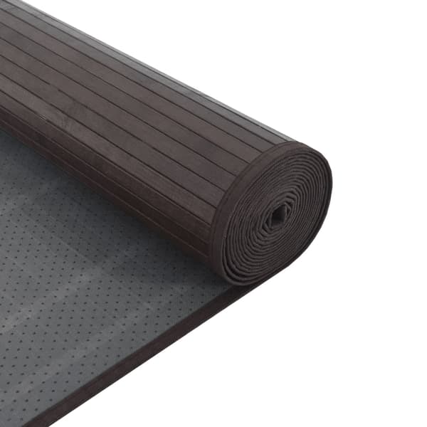 vidaXL Rektangulär matta, mörkbrun, 70x300 cm, bambu