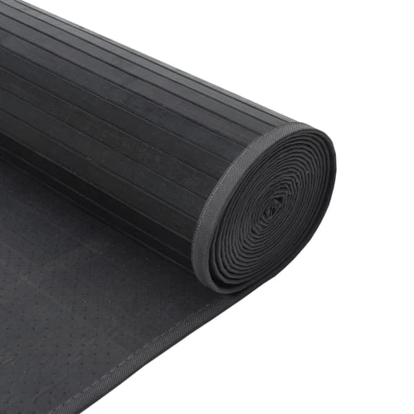 vidaXL Suorakulmainen matto, harmaa, 100x1000 cm, bambu