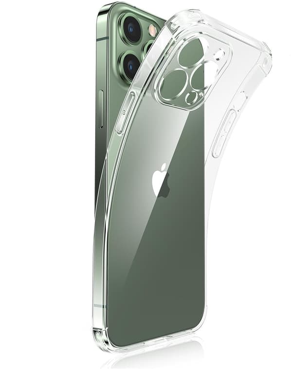 ETUI TIL APPLE IPHONE 13 PRO MAX SILIKONE KLAR TRANSPARENT A2484
