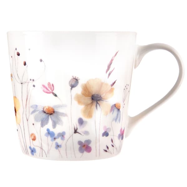 Porslinsmugg blommor 430 ml
