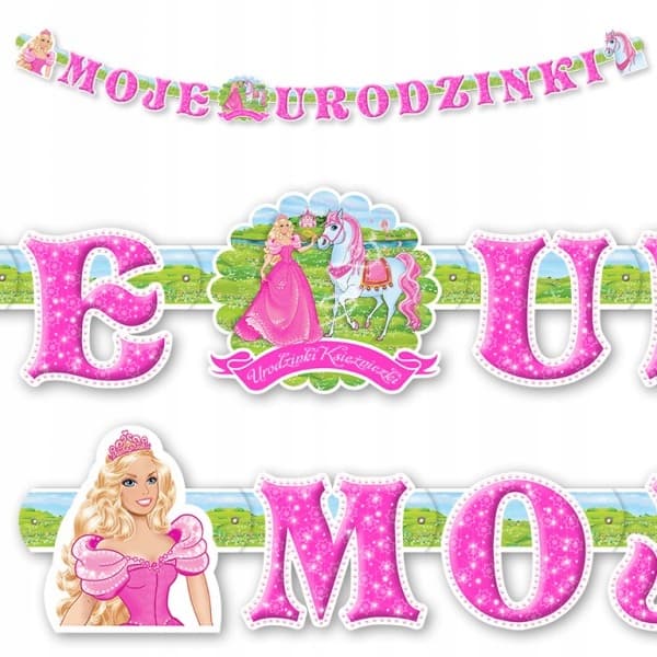 Lille Prinsesse banner, 236 cm, 1 stk.