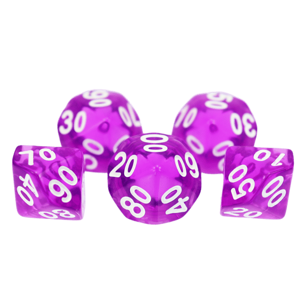RPG-noppa, kymmensivuinen D10-noppa, sininen 00-90