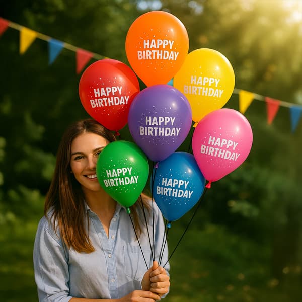 Färgglada latexfödelsedagsballonger helium luft party set 25-pack