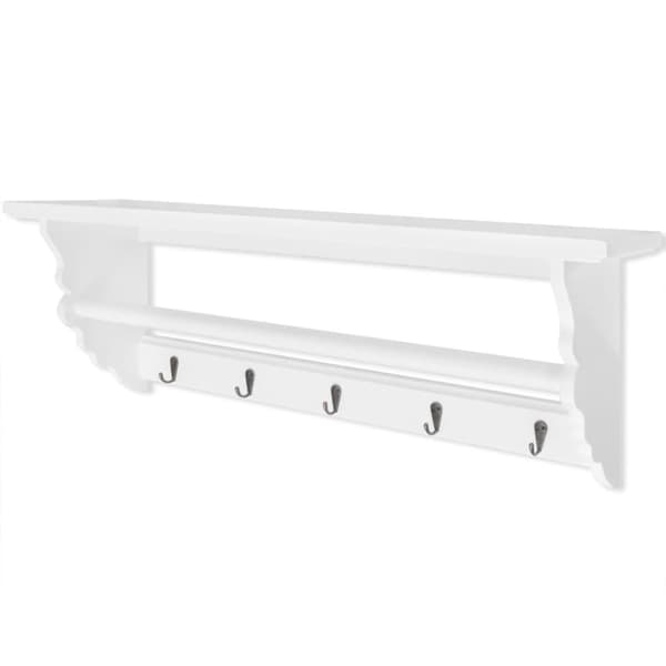 vidaXL Barock klädhängare, vit, MDF