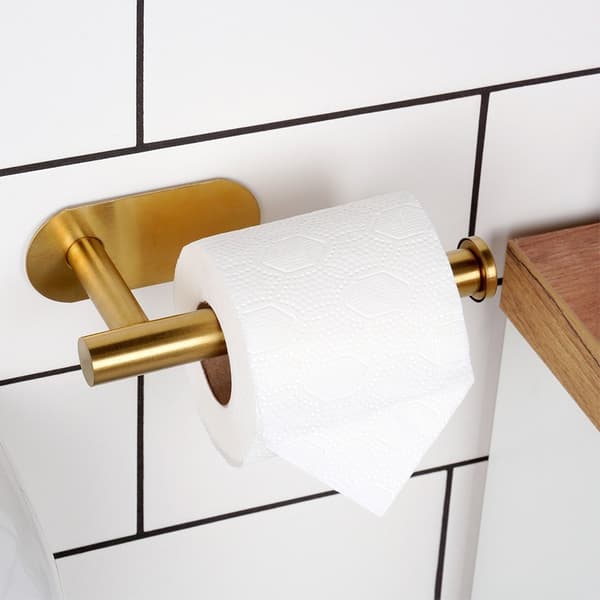Kultainen terästoilettpaperiteline