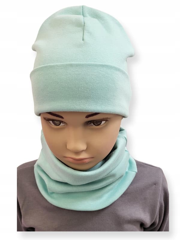 Barnset Hatt och Halsduk storlek 52-56 dubbel mint