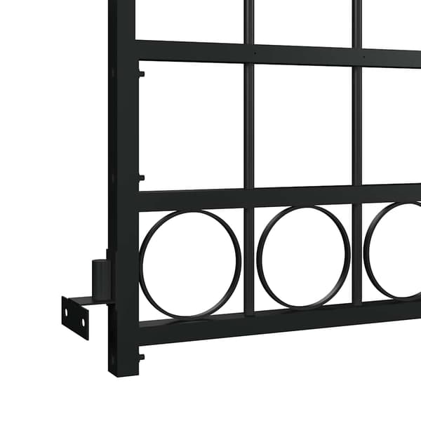 vidaXL afrundet hegnslåge 89x200 cm sort