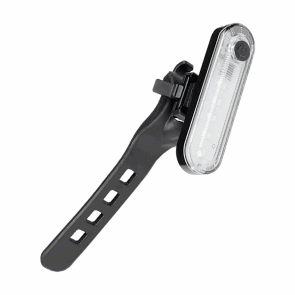 Forlygte LED hvid USB gummirem 12 timer vandtæt