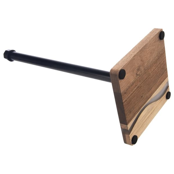 Sort metal- og trækøkkenrulleholder RIVER 35 cm