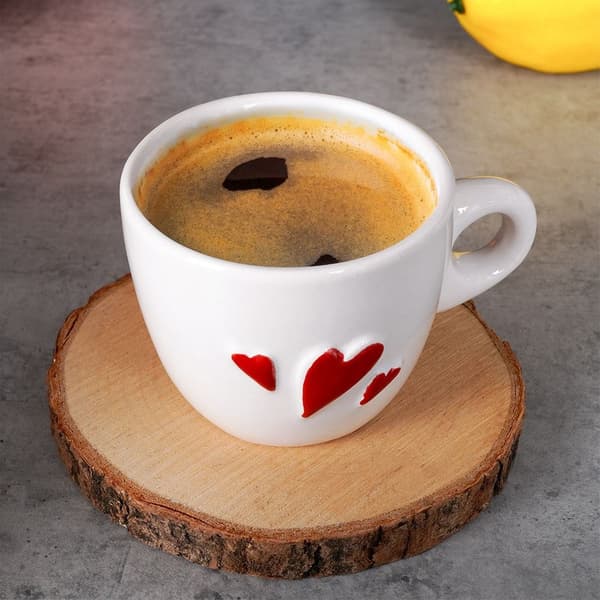 Espressokop keramisk hjerte 80 ml