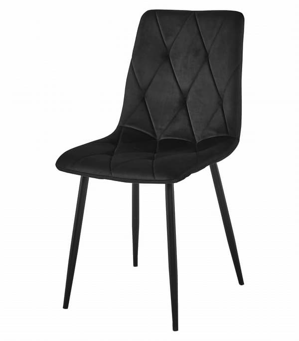 Sæt med NP 120x80 Craft Black bord + 4 LIBRA sorte stole