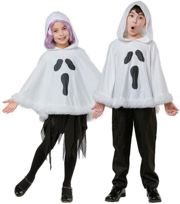 Ghost hættetrøje poncho kappe kostume
