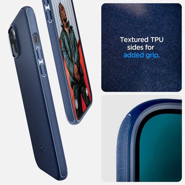 Spigen Mag Armor - Skal till iPhone 15 Plus / iPhone 14 Plus (Marinblå)