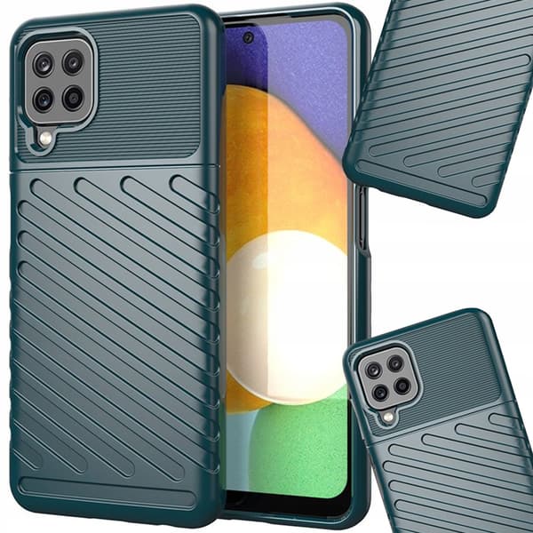 Thunder Case flexibelt armerat skal Samsung Galaxy A22 4G grön