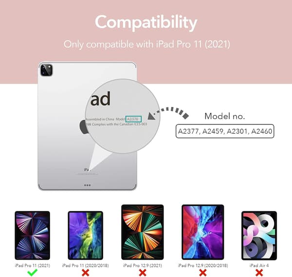 LUKKET ETUI TIL APPLE IPAD PRO 11' 3. GEN. 2021 LYSERØD