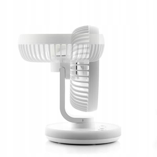 Genopladelig bordventilator med LED-lys, USB-tilslutning til computer