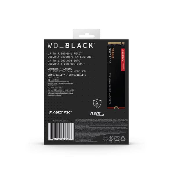WD BLACK 4TB NVMe M.2 PCIe 4.0 SSD-levy