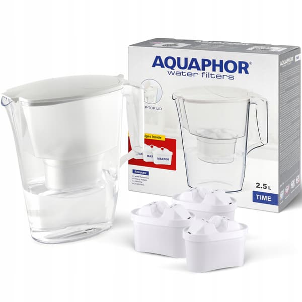 Aquaphor Time 2,5L filterkande + 1 patron, hvid