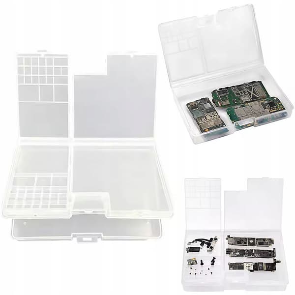 Dubbellåda för elektroniska komponenter 180x115x35mm