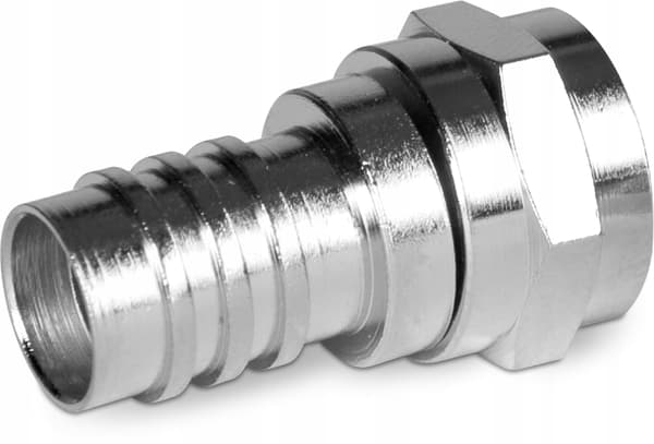 Krympt F-kontakt 5 mm 100-pack