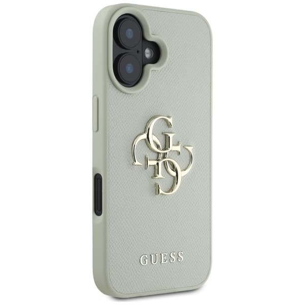 Guess Grained Big 4G Logo Small Classic Logo cover til iPhone 16 grøn