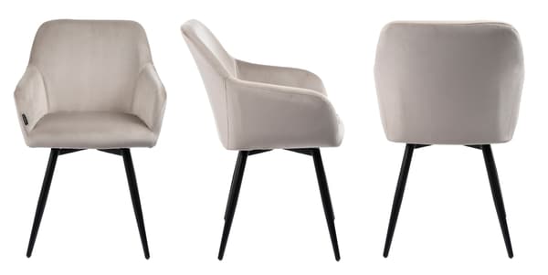 ESMO polstret drejestol, beige velour