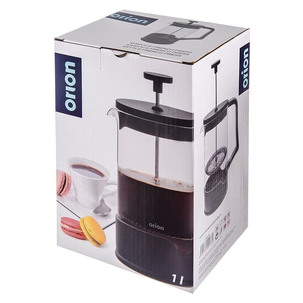 Glaspresskokare för kaffe och te 1 l