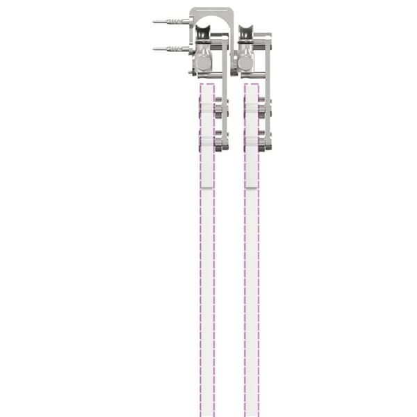 vidaXL Skjutdörrsfäste 366 cm stål silver
