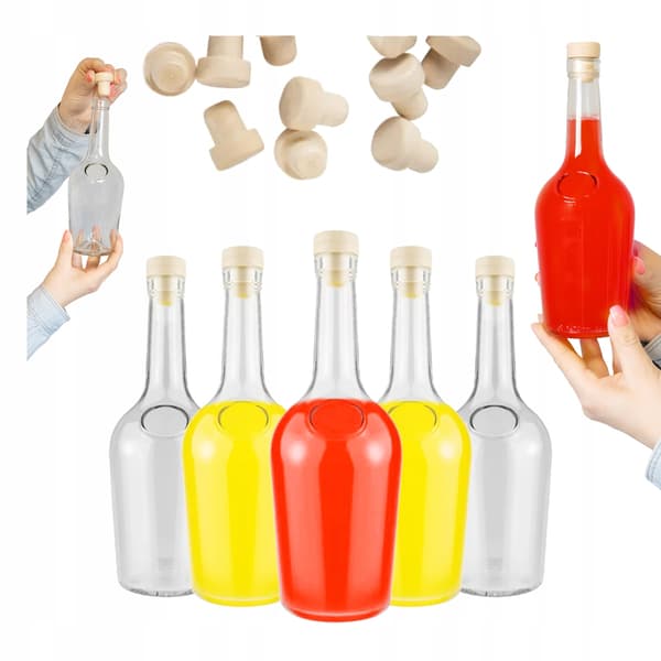 40x GLORIA glasflasker 0,5 l til likører tyk glasflaske + kork