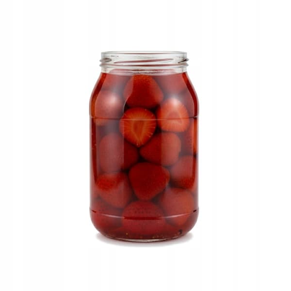 16x Glasburkar 900ml UTAN lock för marmelad, kompott, pickles, honung