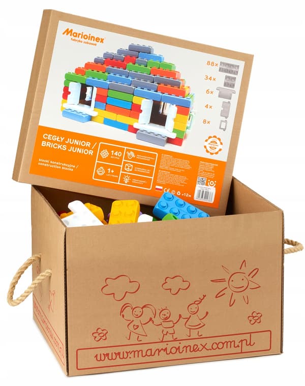 Marioinex Junior Bricks 140 stk. Vinduer + døre