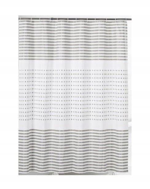 Duschdraperi 180x180 cm grått badrum vattentätt