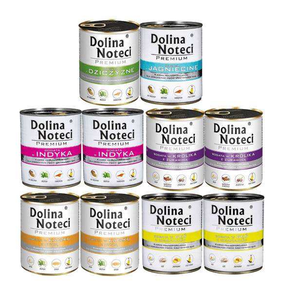 Dolina Noteci Premium vådfoder til hunde MIX af smagsvarianter 10x800g