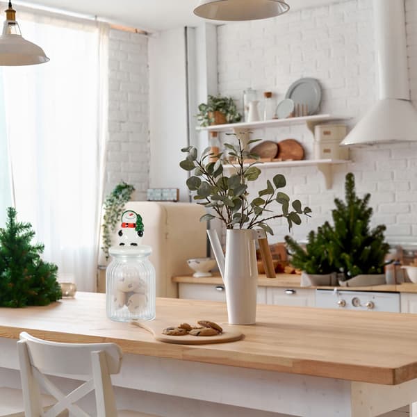 3x JULGLASBEHÅLLARE, BURKAR FÖR MAT, GODIS OCH PEPPARKAKOR