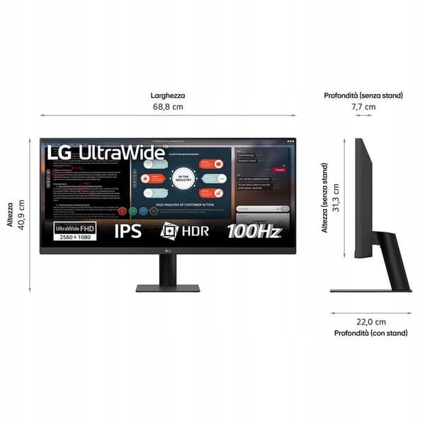 LG 29U511A-B LED-näyttö, musta