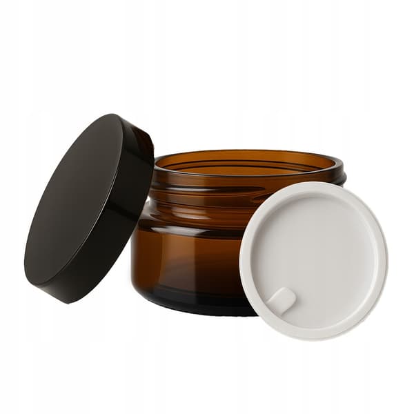 5x mørkebrun glasbeholder 20 g 20 ml til cremeprøver